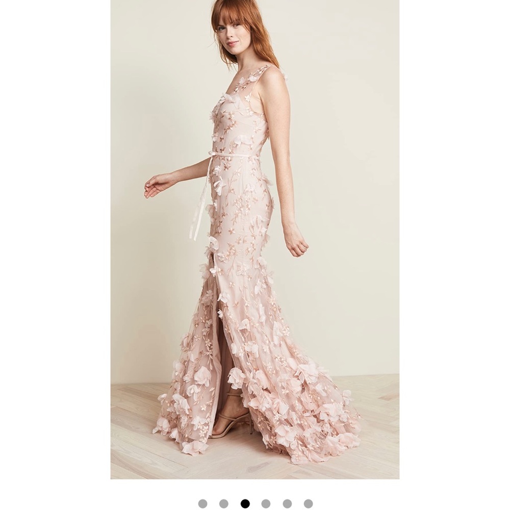 Marchesa Notte 3D flower dress